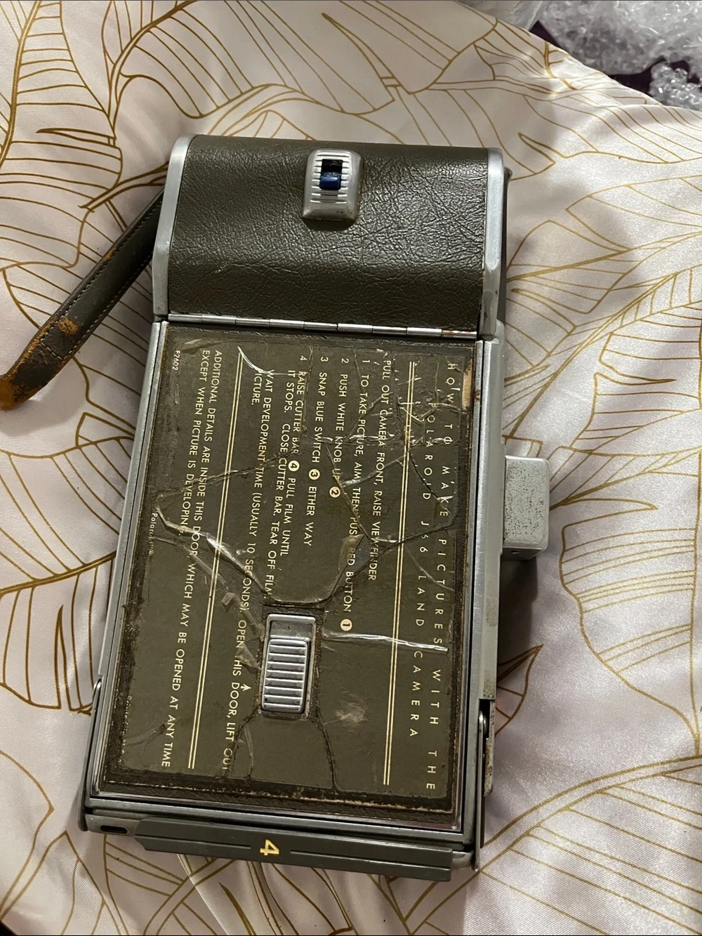 Polaroid Land Camera in Brown and Silver